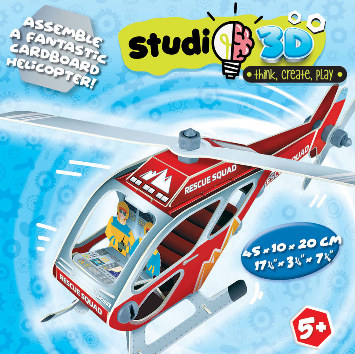 Helicoptero 3d Rompecabezas Rescate Educa Infantil Trex