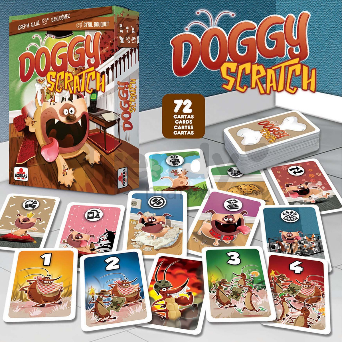 Juego Mesa Doggy Scratch ¡quitate Las Pulgas! 72cartas Educa