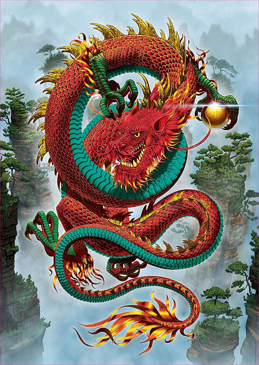 Puzzle Rompecabezas Dragon Buena Fortuna Educa 500 Piezas Tx