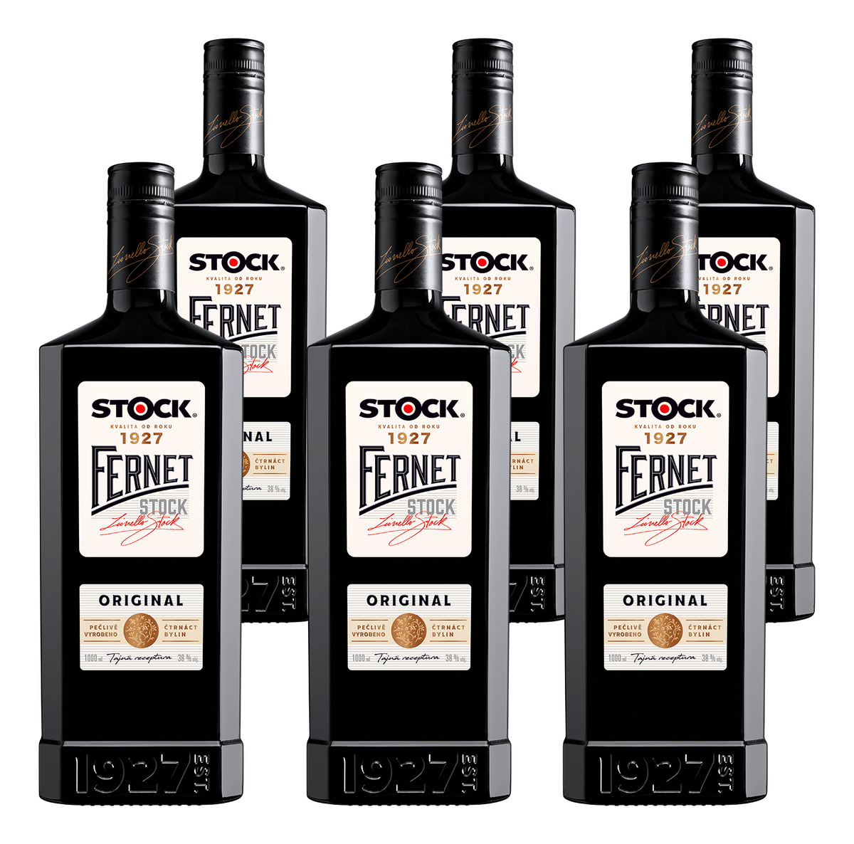 Fernet Stock X6 Botellas 1l Pack Promo Bebida Alcohol Trex
