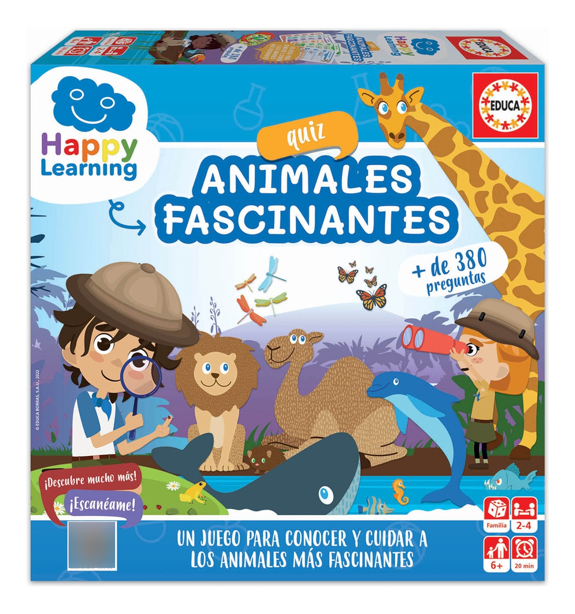 Juego De Mesa Animales Fascinantes 380 Preguntas Educa Trex