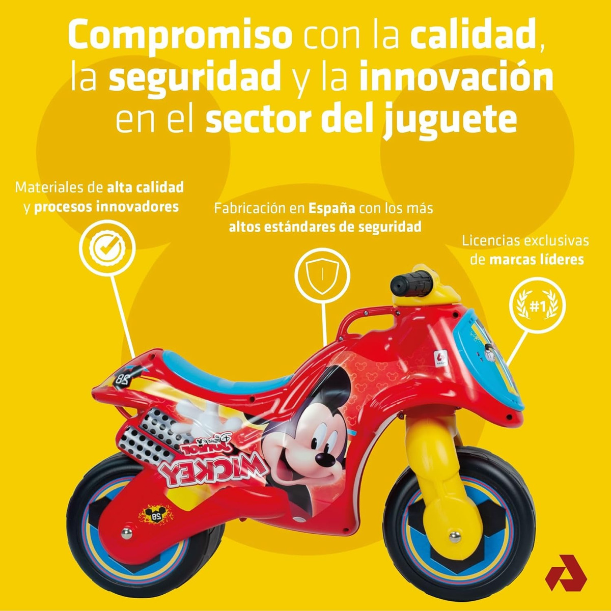 Moto Buggy Corre Pasillos Mickey Mouse Disney Injusa Trex