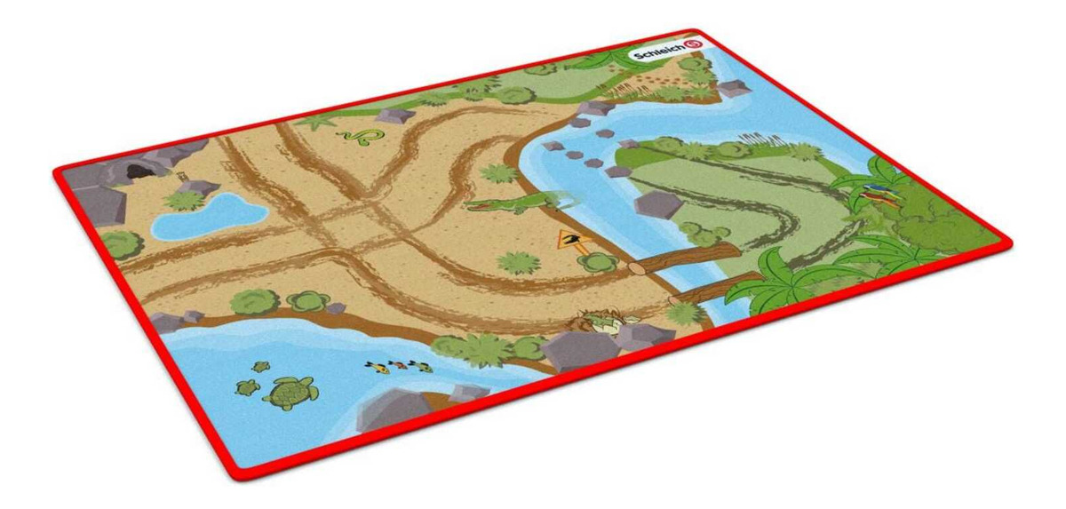 Alfombra Infantil Piso Tapete Juegos Schleich Figuras Selva