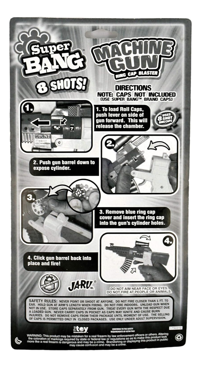Ametralladora Revolver Pistola 8 Disparos Fulminantes Ja Ru