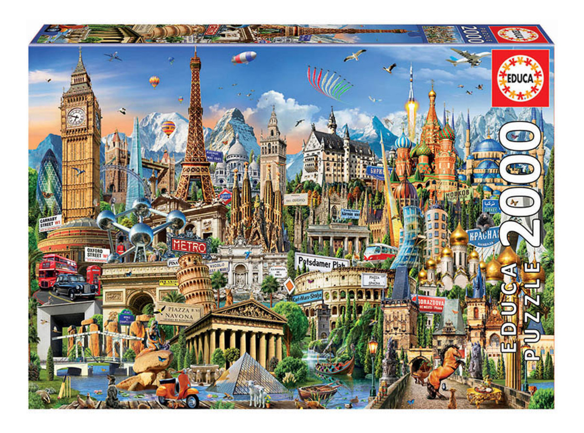 Puzzle Educa Rompecabeza 2000 Piezas Simbolos De Europa Tx