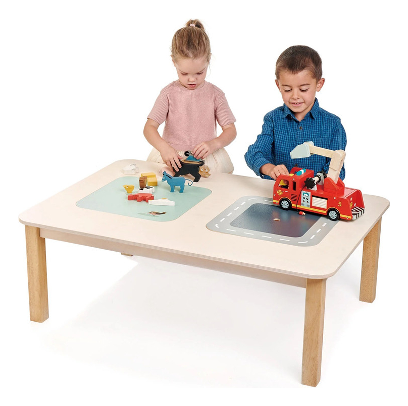 Mesa De Juegos Tender Leaf Diversión Juguete Madera Niño Tx