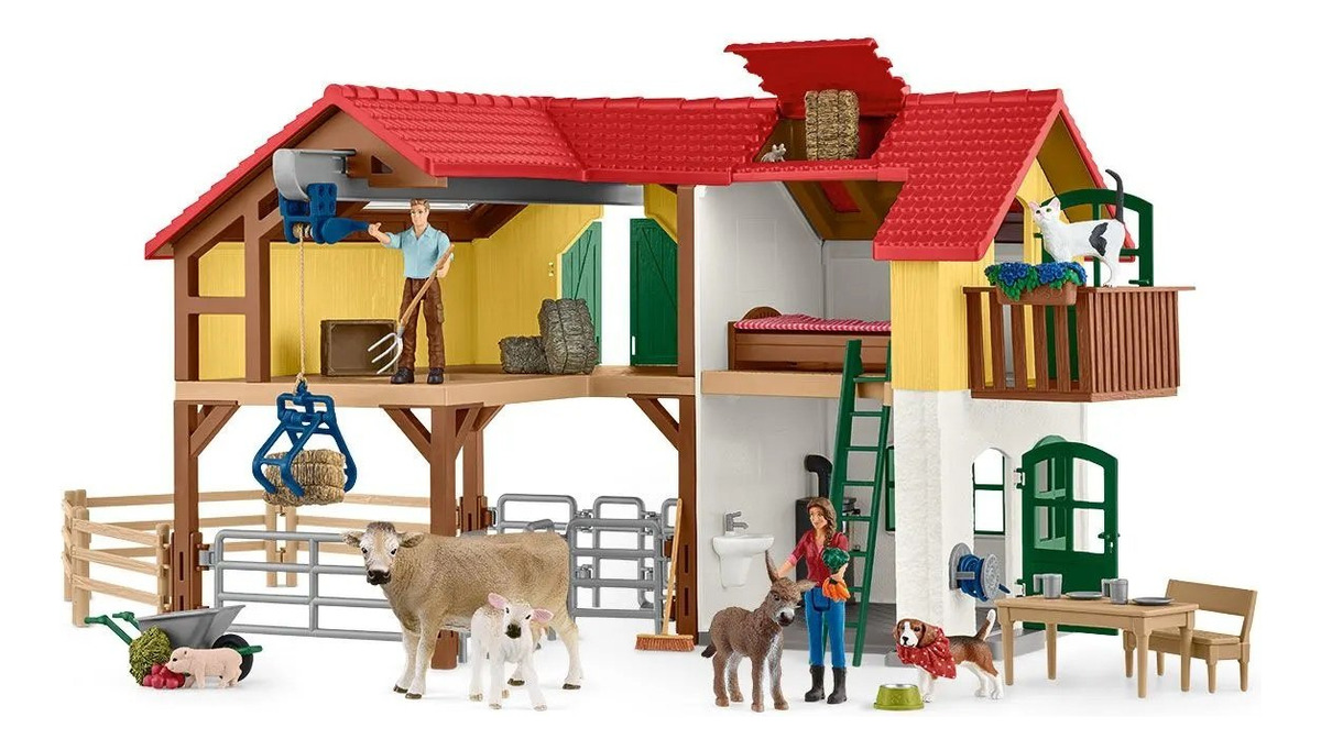 Gran Casa Campo Schleich Juguete Niño Diversion Calidad Trex