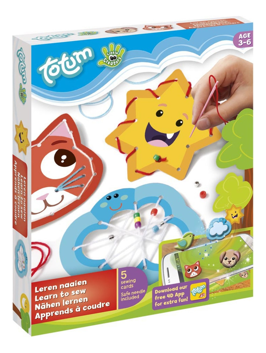 Totum Manualidades Set Tarjetas Para Coser Infantil Trex