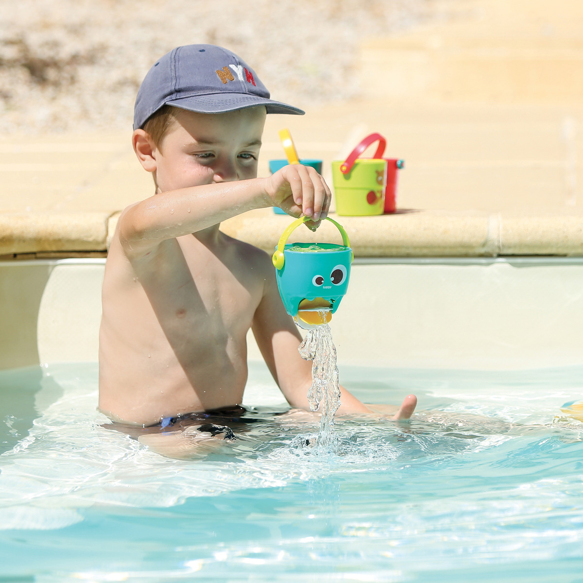 Juguete De Agua Balde Didactico Bebe Piscina Baño Ludi Trex
