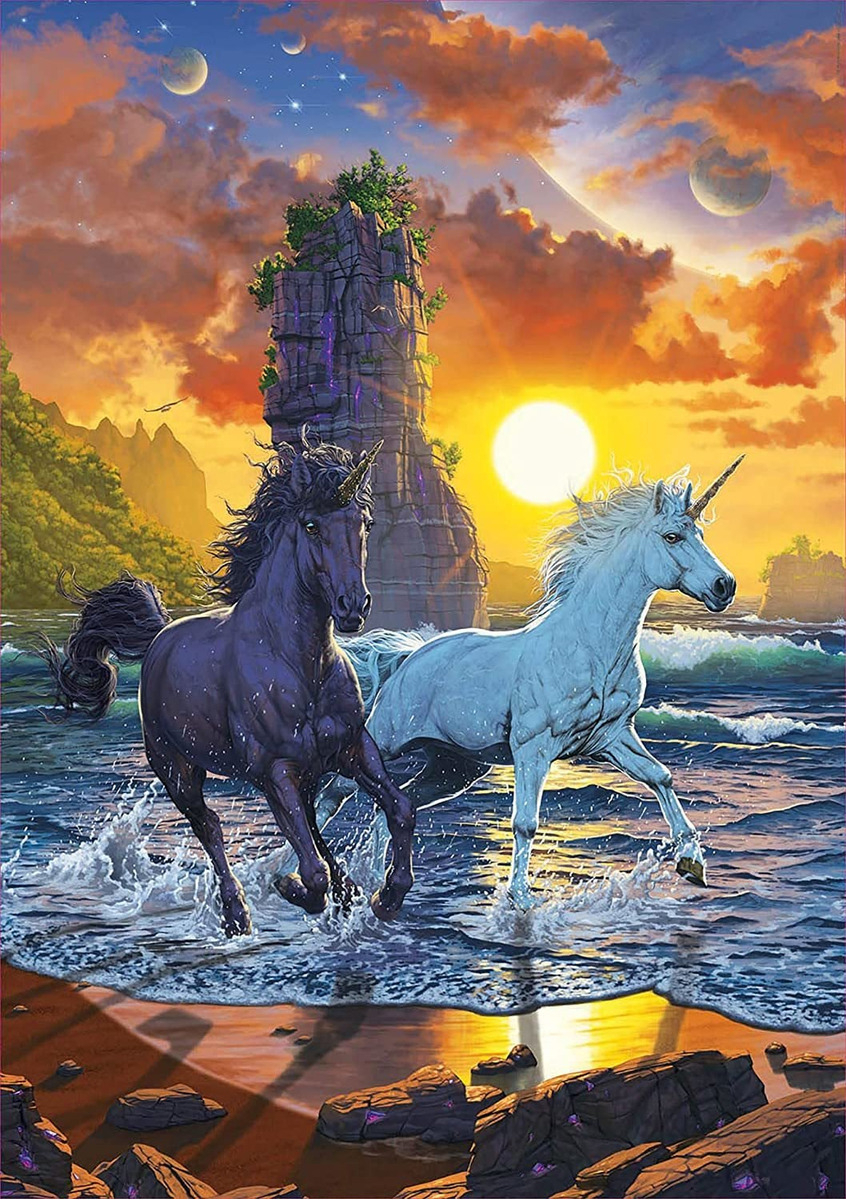 Puzzle Rompecabeza Educa Unicornios En La Playa 1000 Piezas