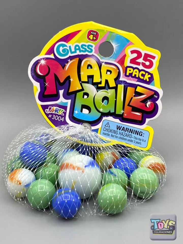 Juego 25 Bolitas Canicas Vidrio Infantil Tiktok Ja Ru Trx
