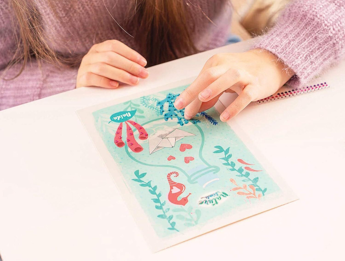 Juego Crea Mosaico Con Brillos Manualidades Dibujo Educa Tx