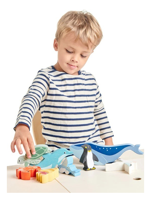 Figura Tortuga Marina Tender Leaf Toys Juguete Madera Trex ®