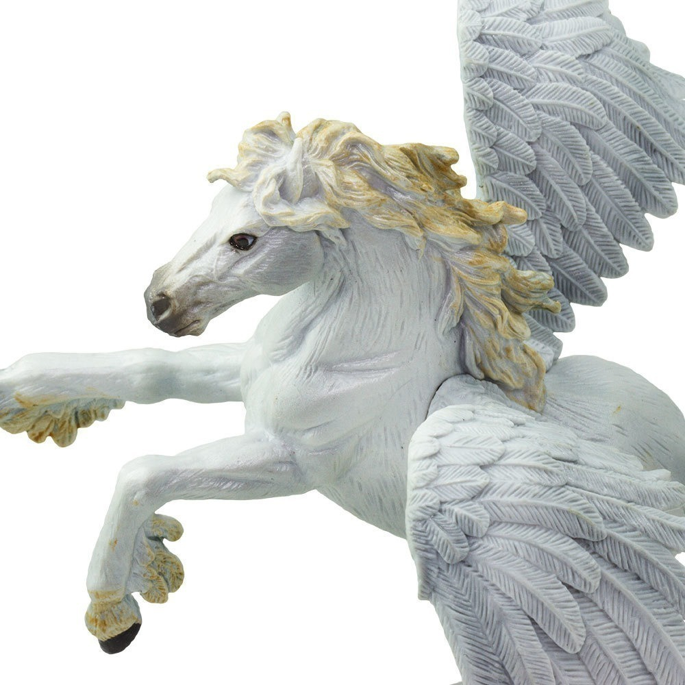 Figura Safari Animal Caballo Blanco Pegaso Heroe Caballito