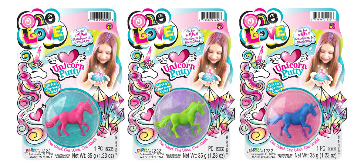 Unicornio Rosa Putty Brllantina One Love Ja Ru Calidad Trex