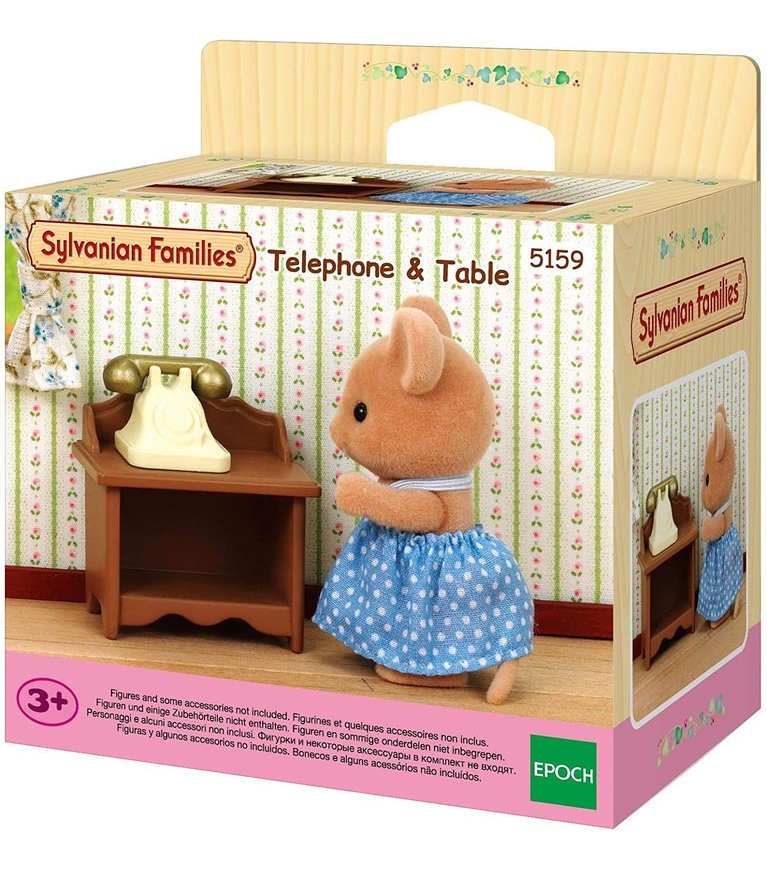 Sylvanian Families Teléfono Y Mesa Set Juguete Niños Trex