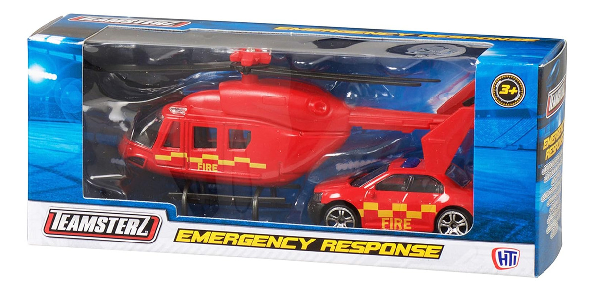 Set Ambulancia Camion Bombero + Accesorios Teamsterz Tx