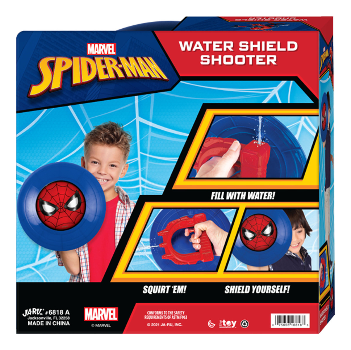 Pistola Agua Escudo Marvel Héroes Ja Ru Disney Infantil Trex