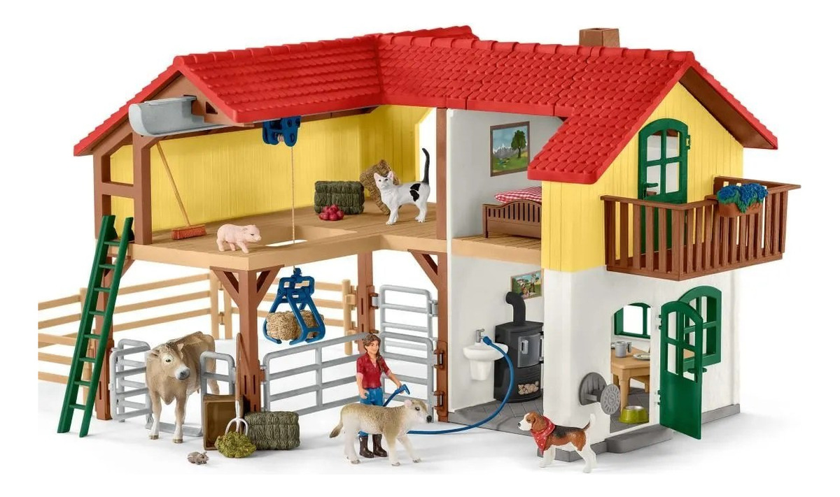 Gran Casa Campo Schleich Juguete Niño Diversion Calidad Trex