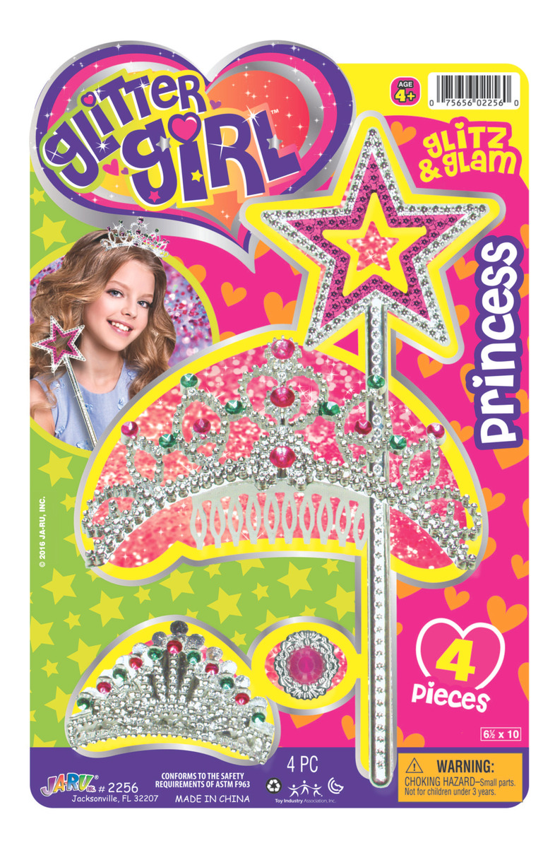Tiara Corona Princesa + Barita + Anillos + Accesorios Ja Ru