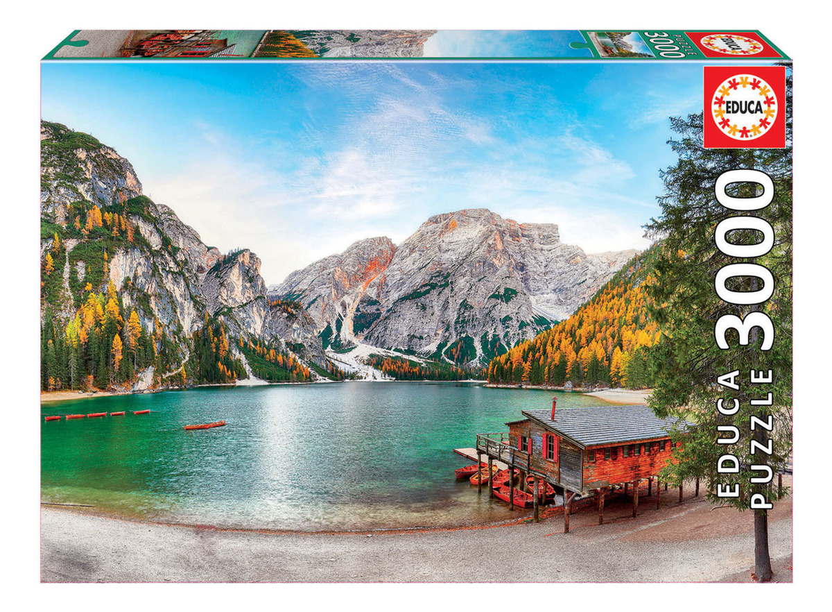 Puzzle Rompecabeza Educa Lago Braies En Otoño 3000 Piezas Tx
