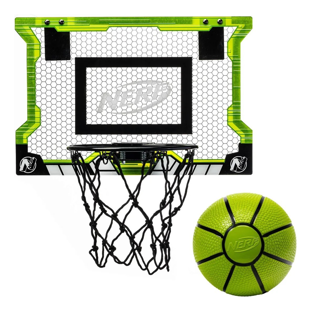 Aro De Basketball Tablero + Red + Pelota Nerf Franklin Trex