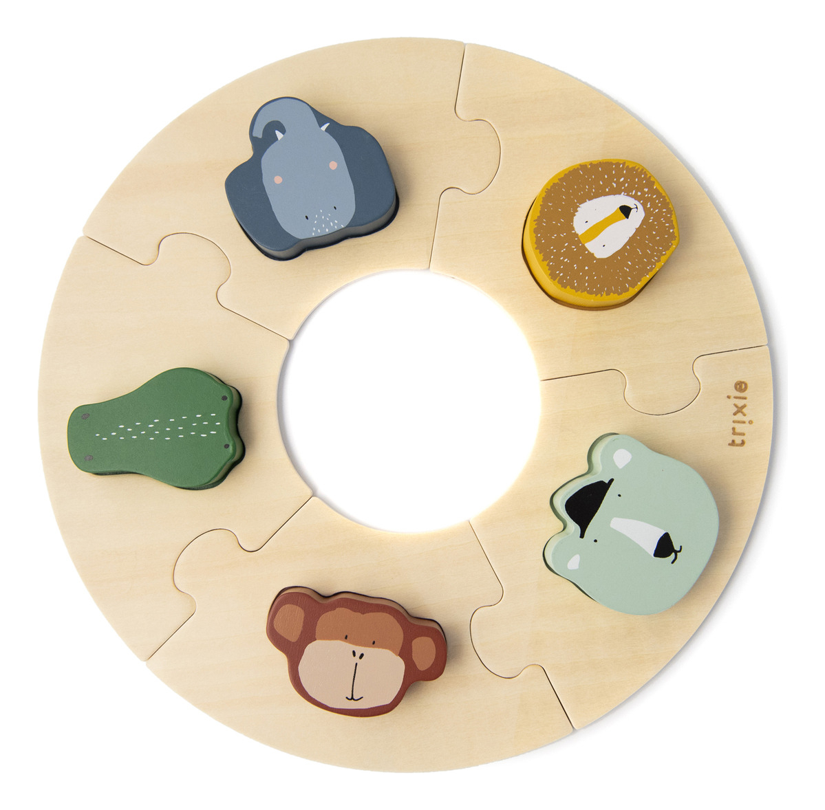 Juego Didactico Encastre Madera Trixie Animales Infantil Tx