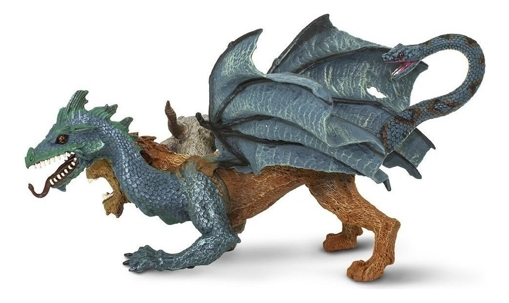 Chimera Criatura Monstruo 4 Cabezas Safari Juguete Niños Tx