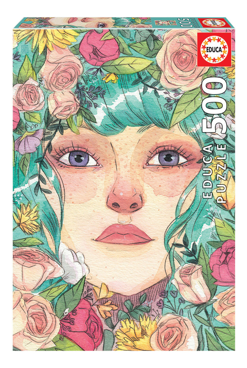 Puzzle Rompecabeza Mujer Rosas Esther Gili 500 Pcs Educa Tx