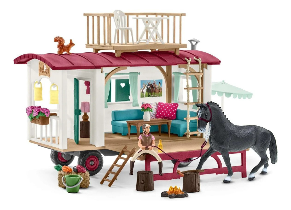 Set Entrenamiento Secreto Caravana Schleich Caballos Trex