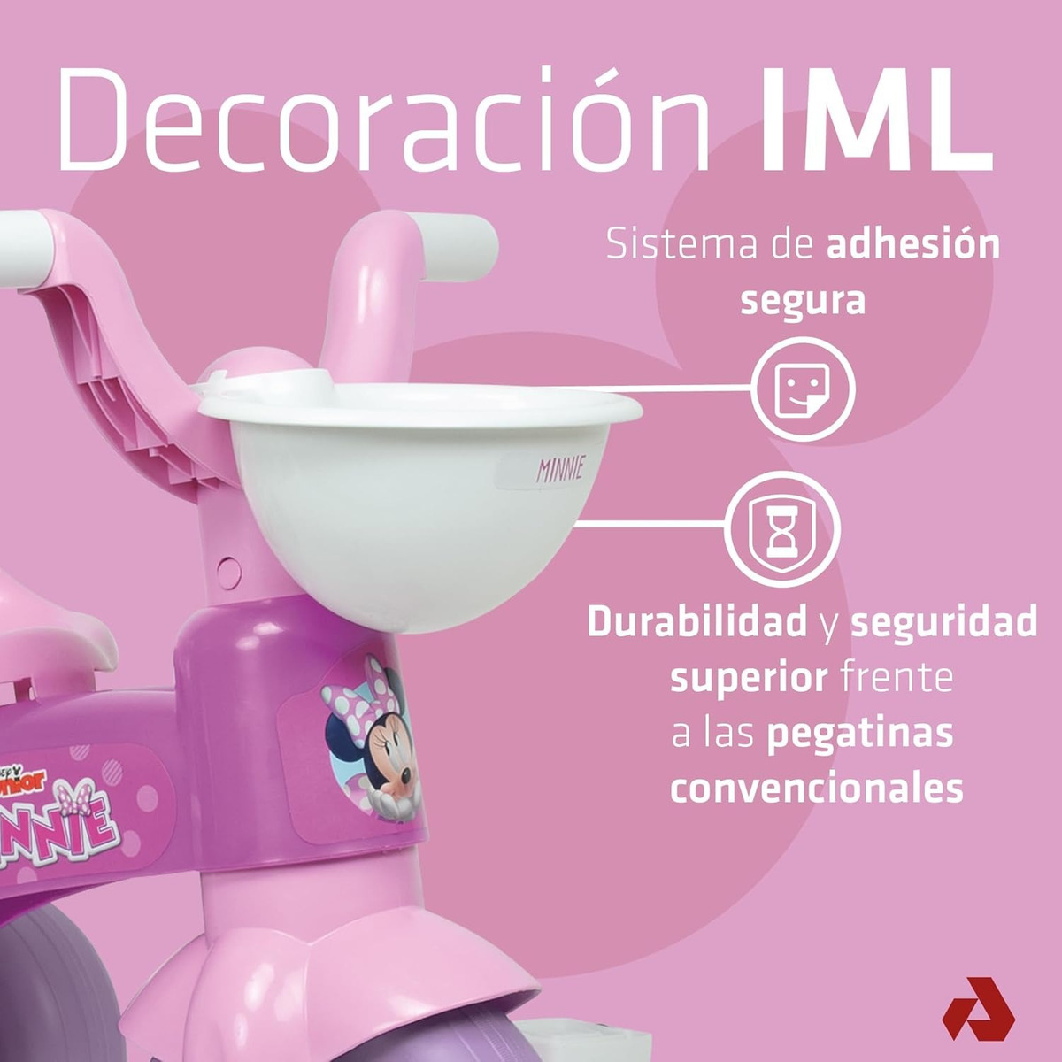 Triciclo Pedales Injusa Minnie Disney Infantil Canasto Trex