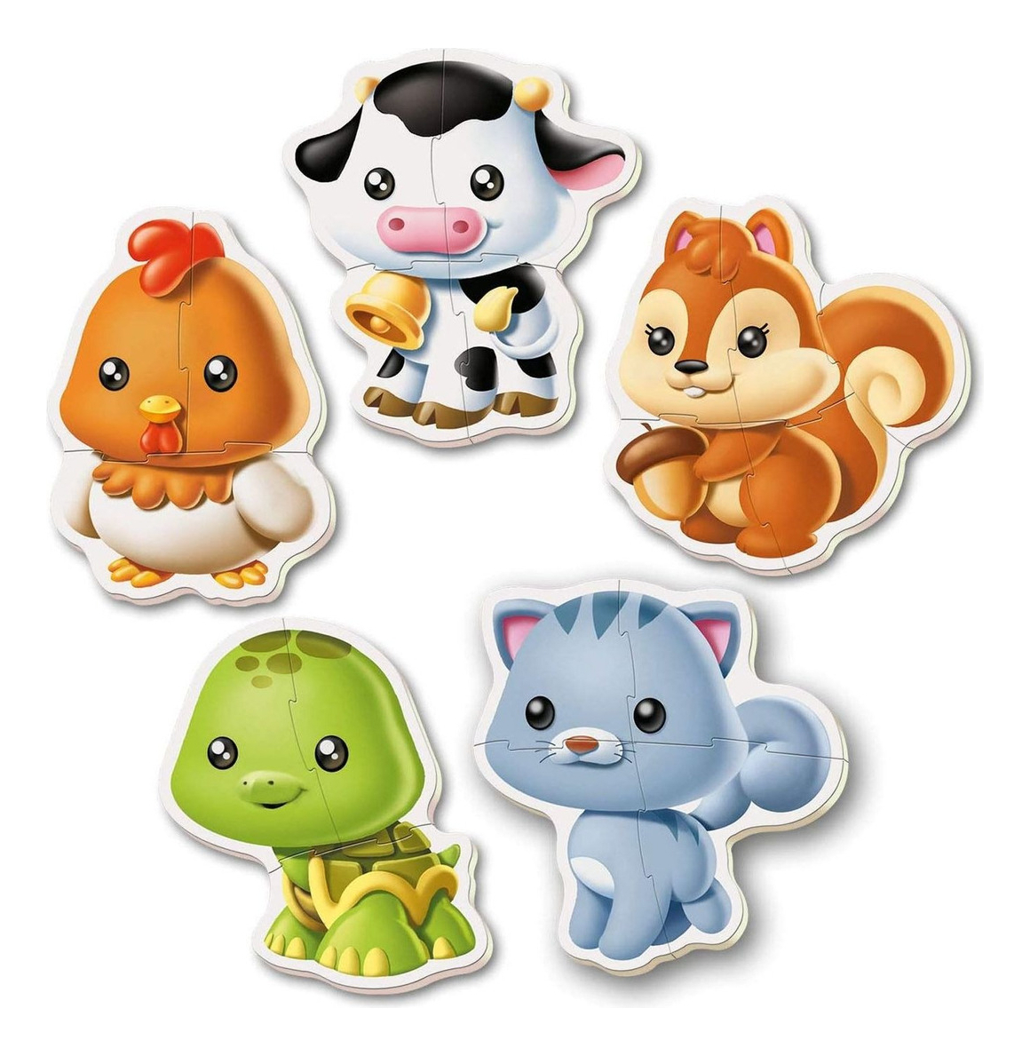 Set Puzzle Ardilla Bebe Educa Rompecabezas Animales Aprender
