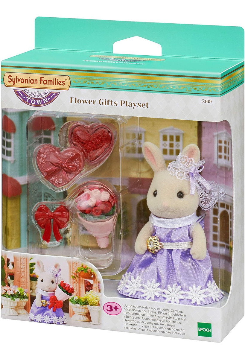 Ternurines Hermana Mayor Conejo Leche Set Flores Sylvanian