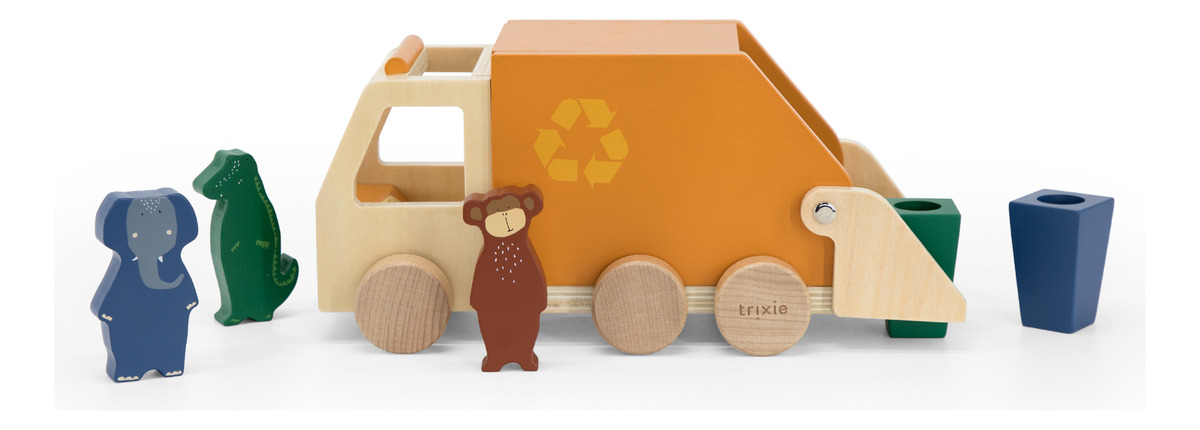 Camion Basura Madera Animales Trixie Juguetes Infantil Trex