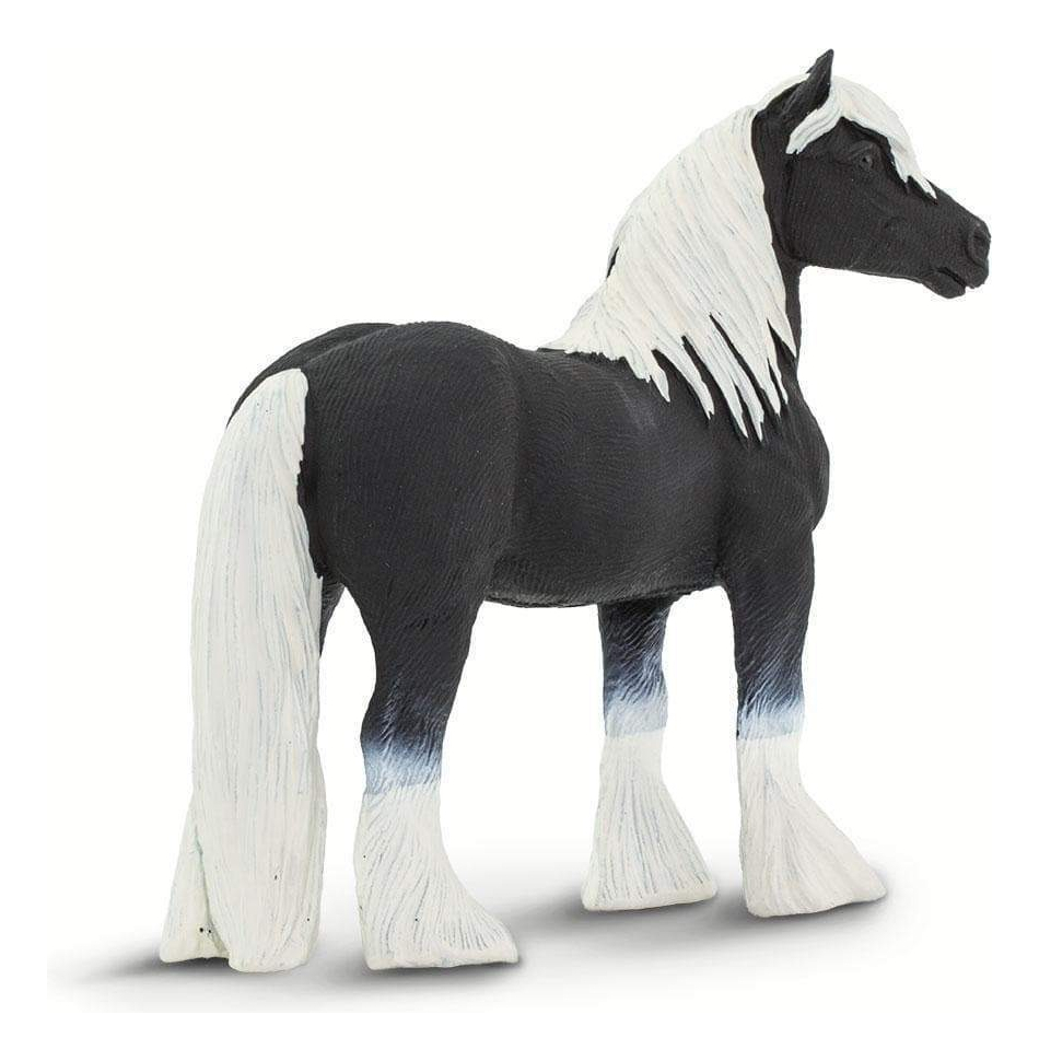 Caballo Semental Gyspy Vanner Figura Safari Coleccionable Tx