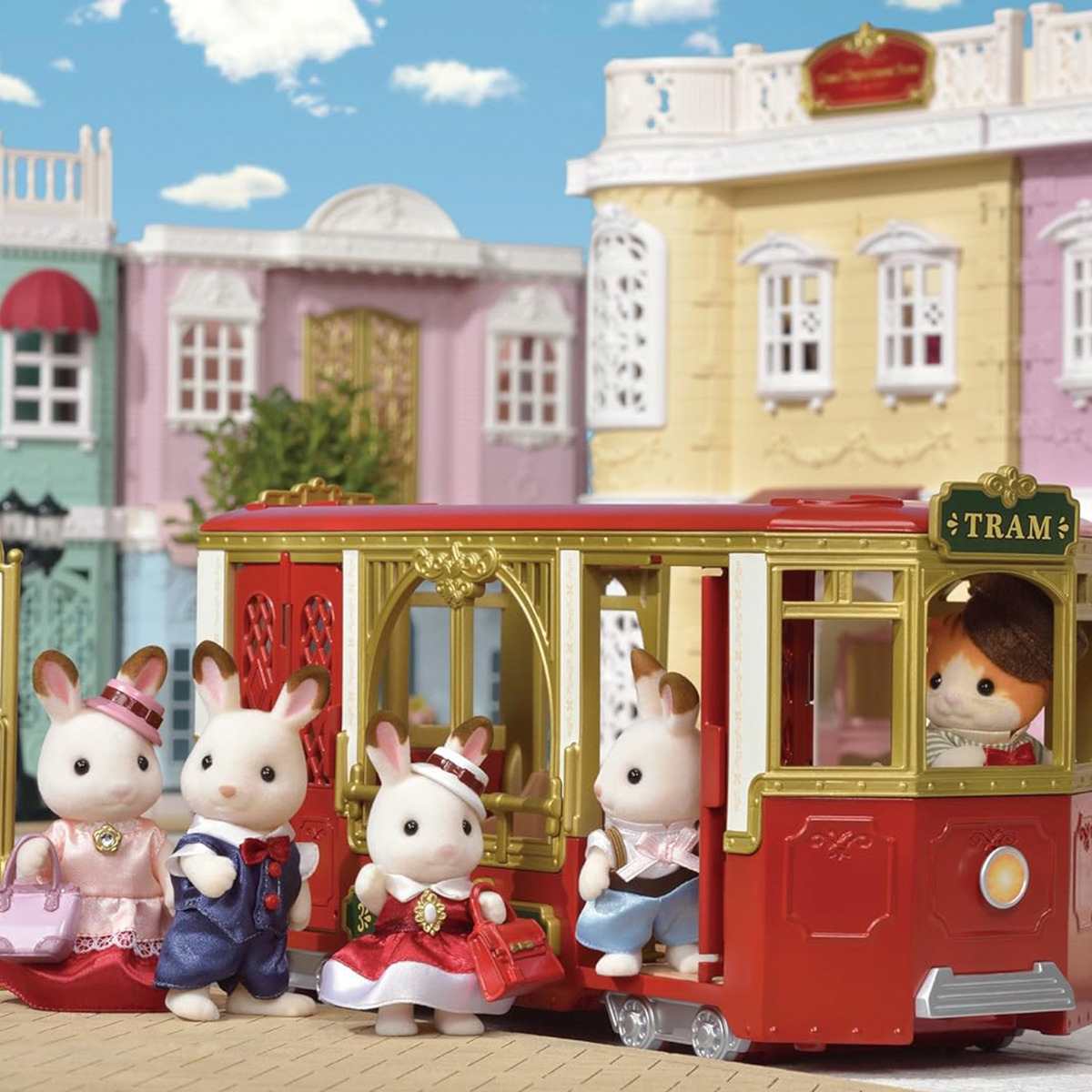 Sylvanian Families Set Paseo En Tren 19 Piezas Juego Trex