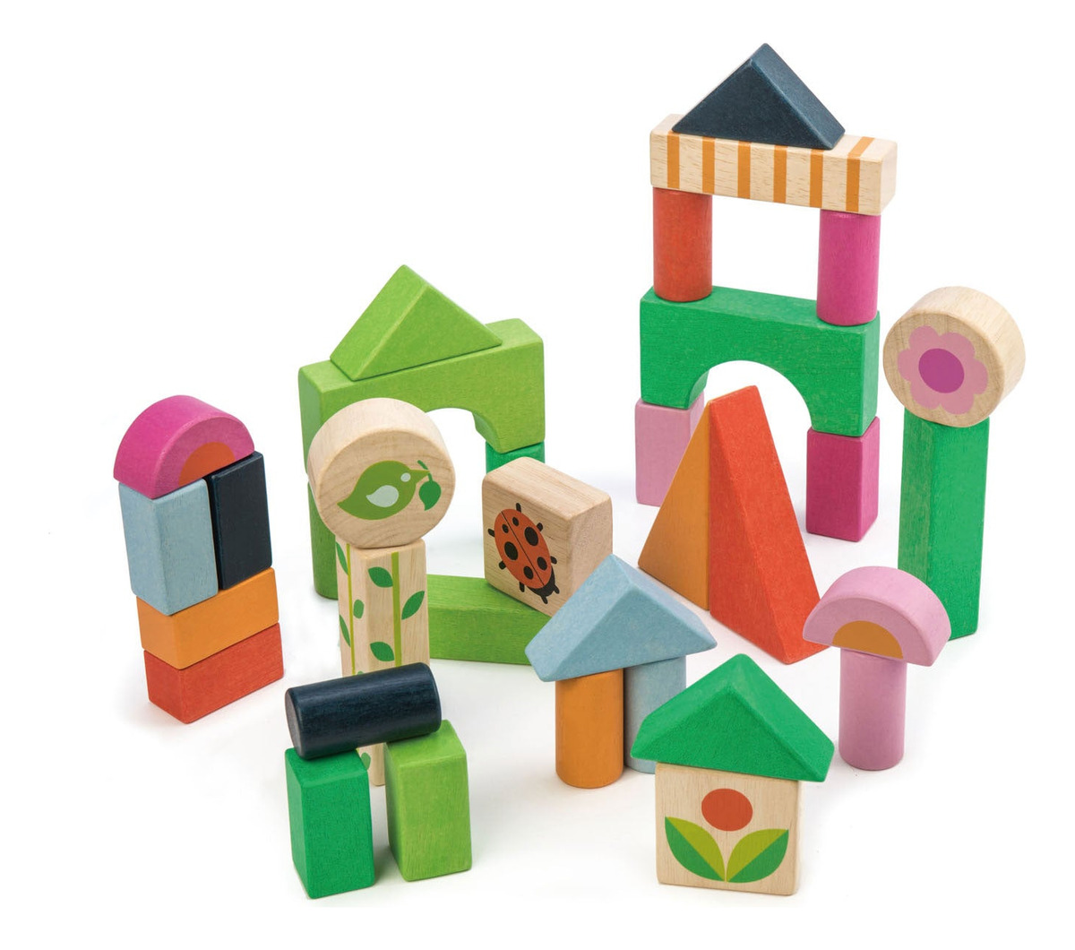 Juego Bloques De Patio Tender Leaf Toy De Madera Calidad Tx