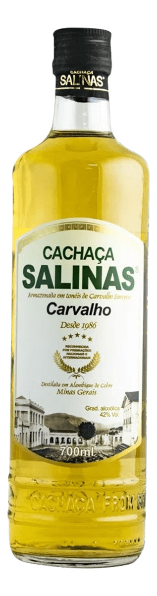 Caña Cachaça Carvalho Licor Salinas 700 Ml Estuche Trex