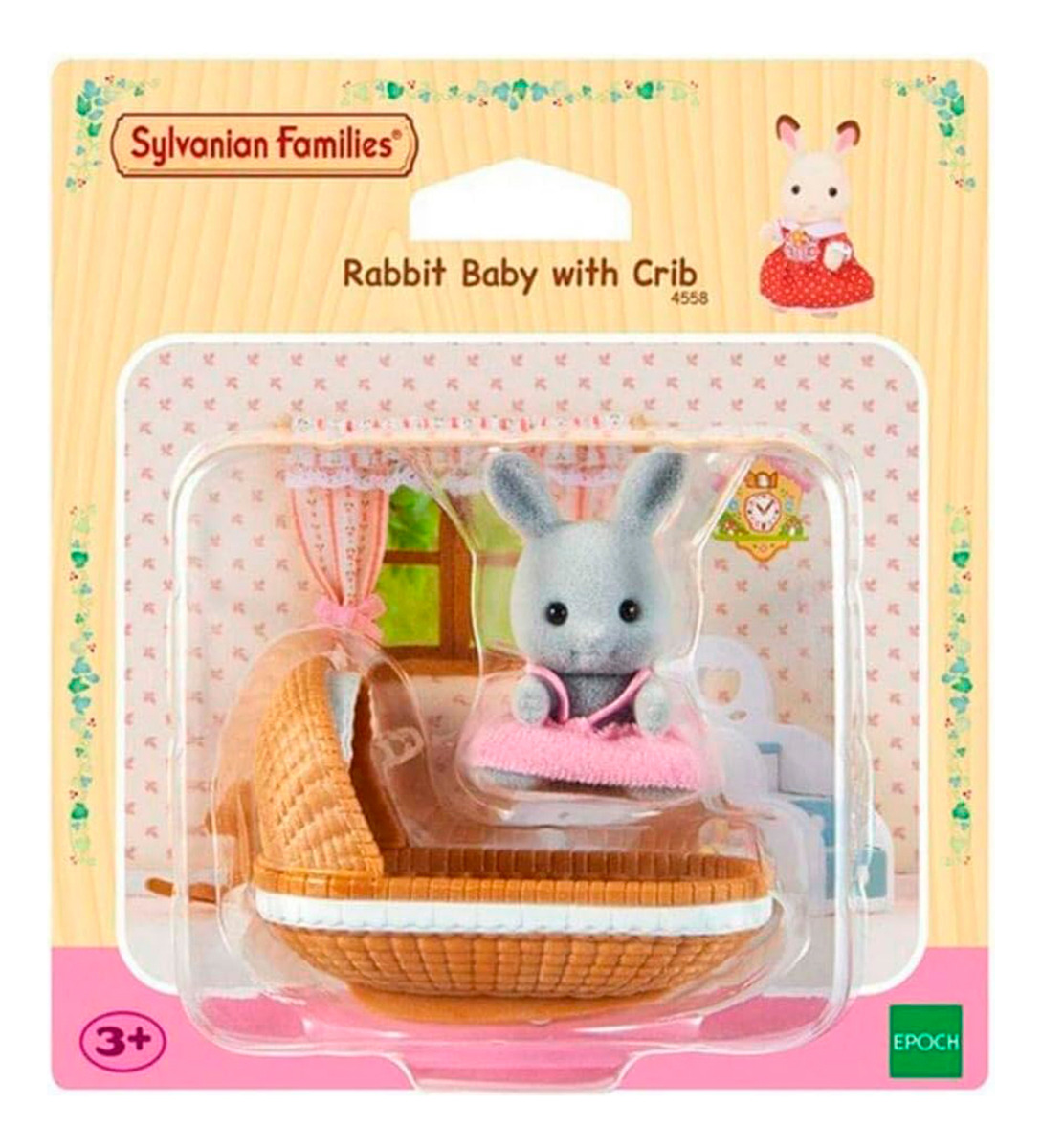 Sylvanian Families Conejo Bebé Con Cuna Juguete Muñeco Trex