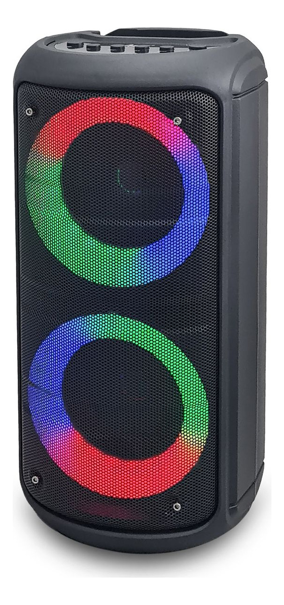 Parlante Portátil Luces Rgb Bluetooth Usb Karaoke Radio Trex