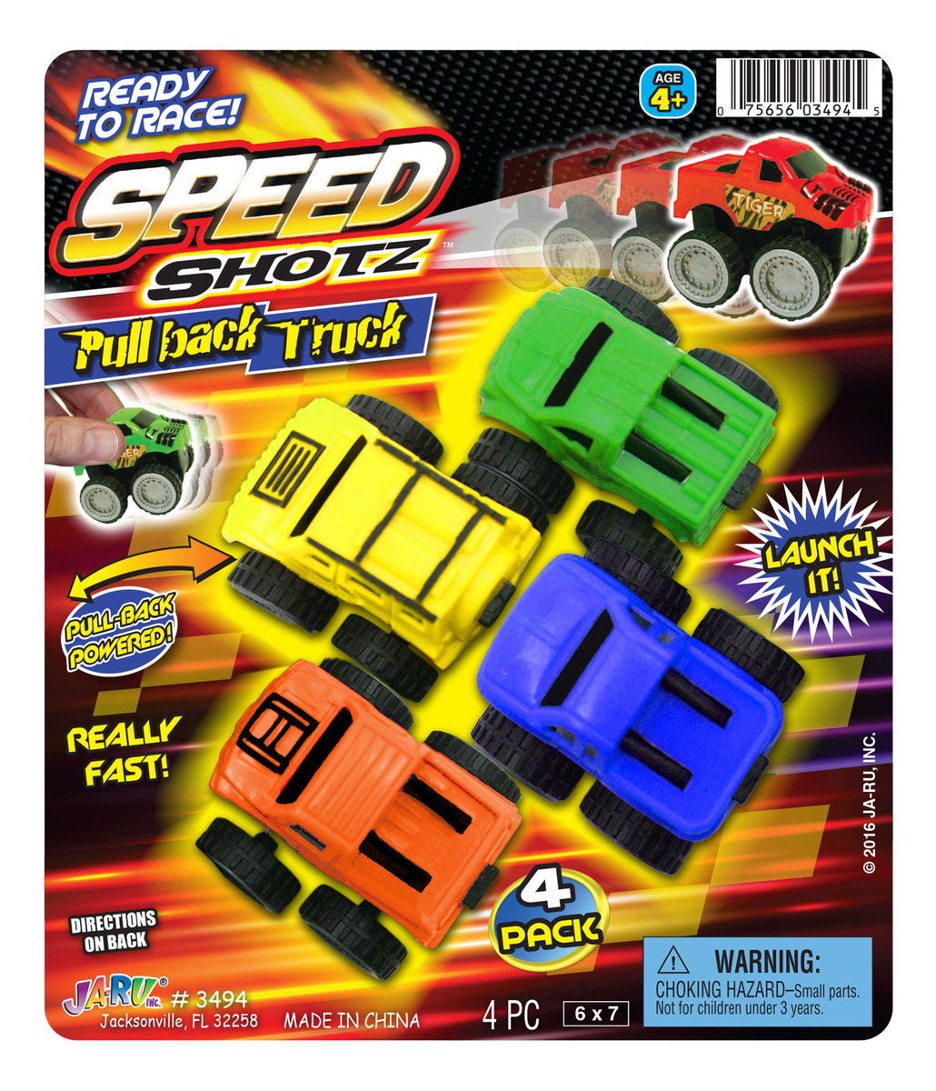 Camioneta Auto Juguete Pull Back Infantil Ja-ru Speed Shot