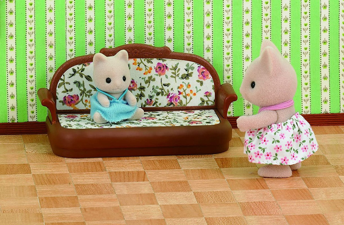 Sylvanian Families Set Sofa Para Living Juguete Niños Trex