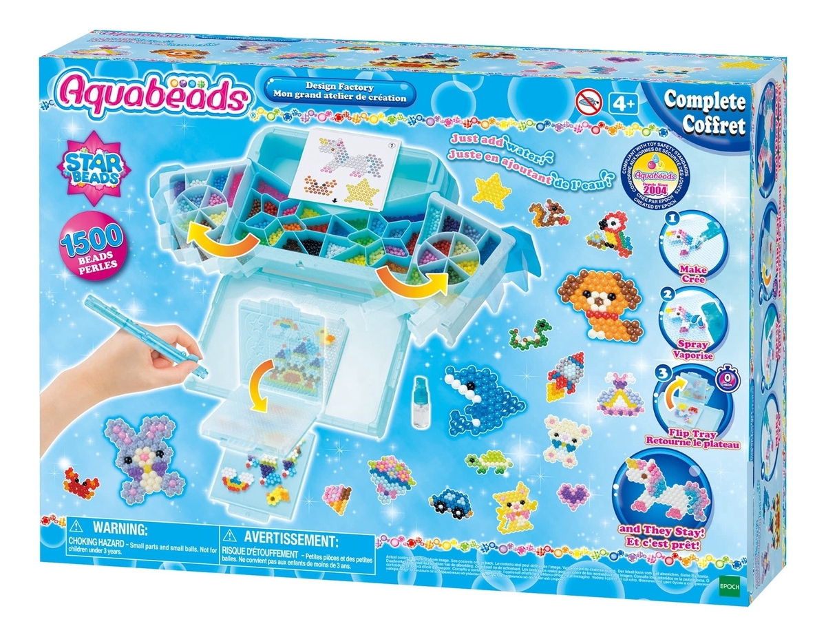Aquabeads Design Factory Pack 1500 Cuentas Juguete Infantil