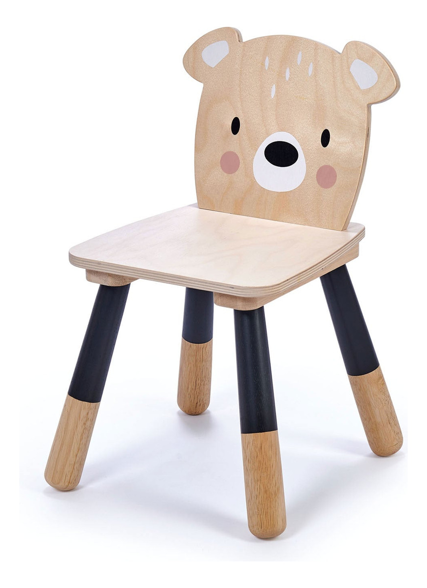 Silla De Madera Oso Del Bosque Tender Leaf Niños Juguete Tx®