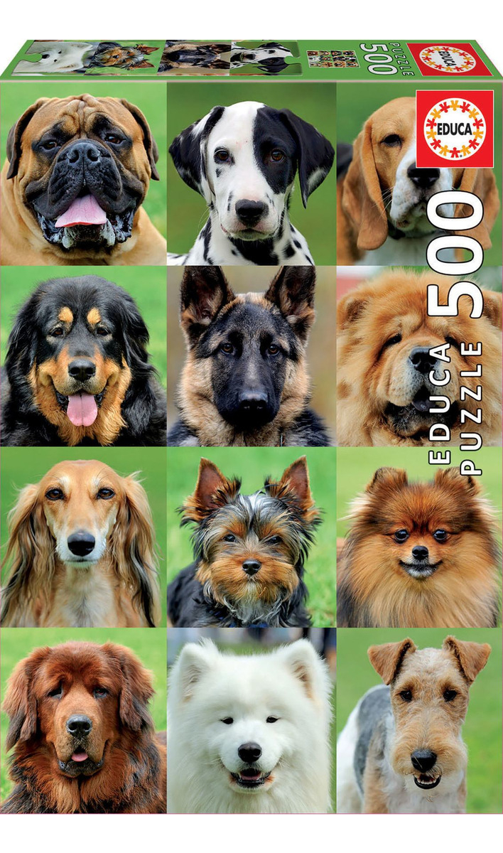 Rompecabeza Educa Puzzle Collage De Perros 500 Piezas Trex