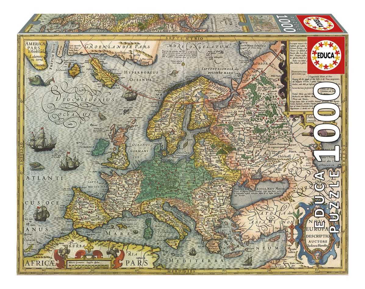 Puzzle Rompecabezas Mapa Europa 1000 Piezas Educa Trex
