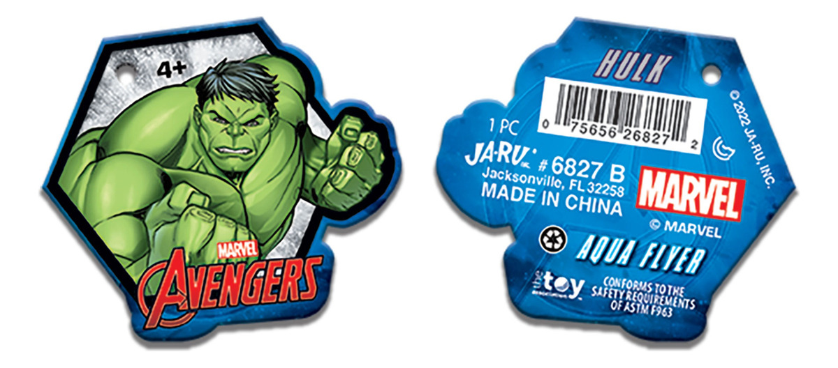 Frisbee Platillo Marvel Ja-ru Juego Iron Man Hulk Spider Man