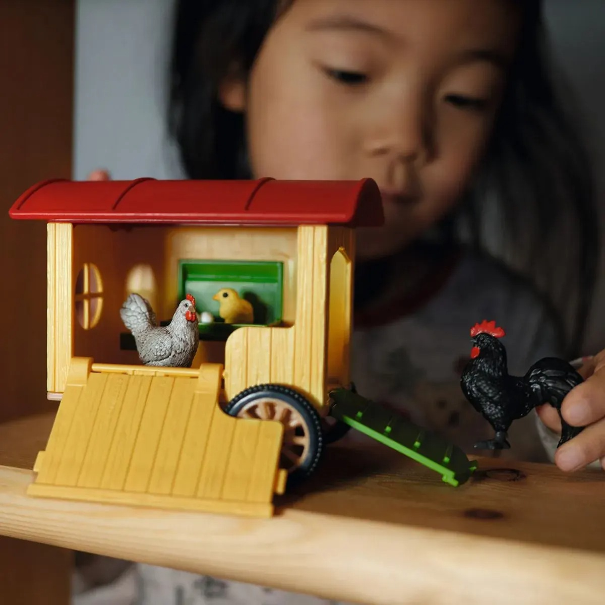 Figura Coleccionable Schleich Gallinero Movil 12pcs +3 42572