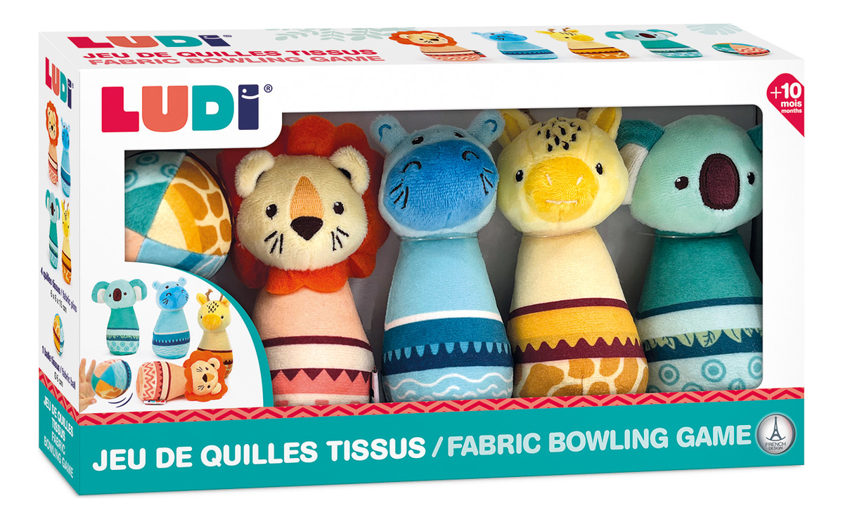 Juego Bolos Acolchonados Bebe Tela Ludi Baby Sensorial Trex