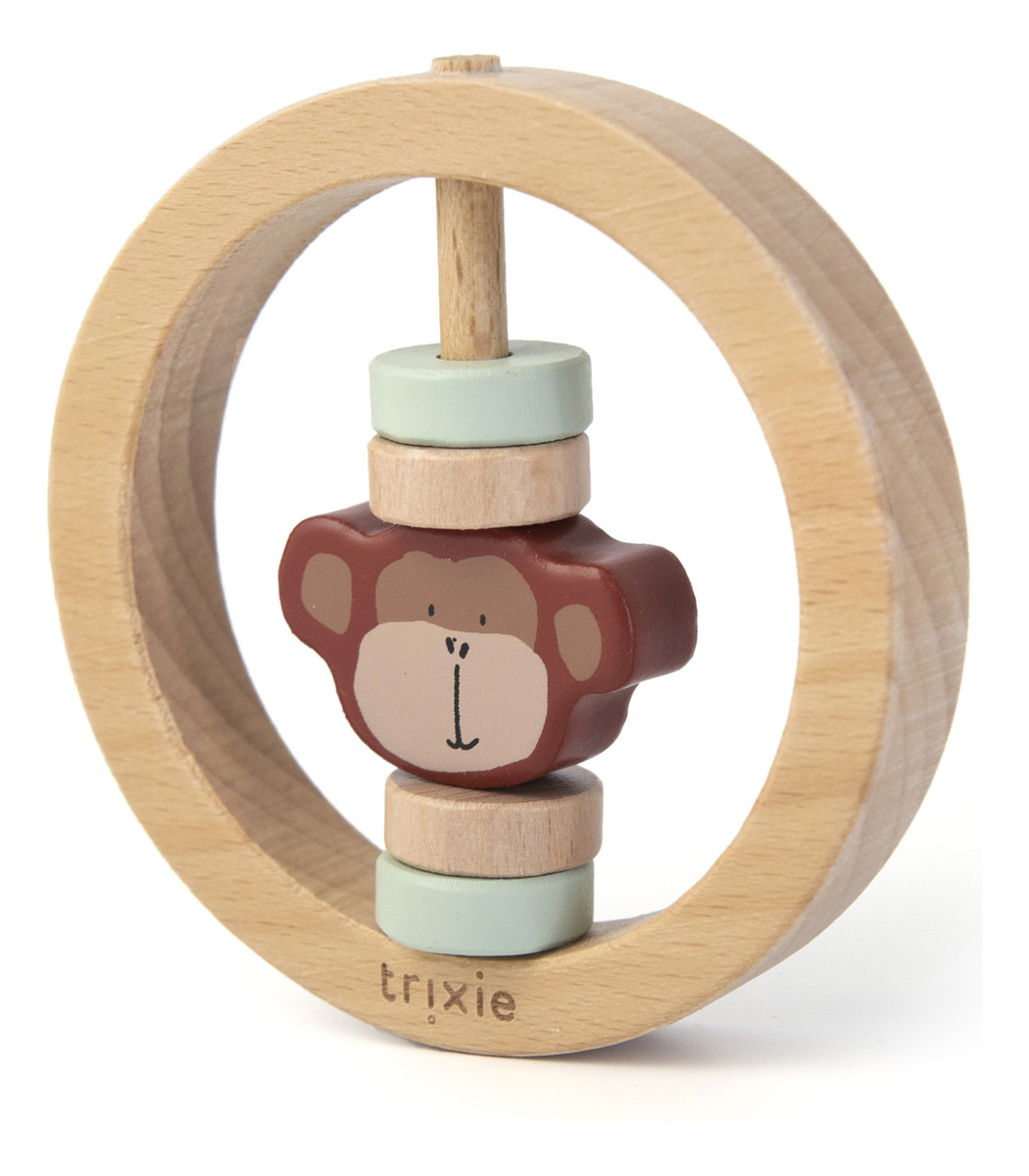 Sonajero Madera Circle Bebe Animales Madera Trixie Calidad Trex